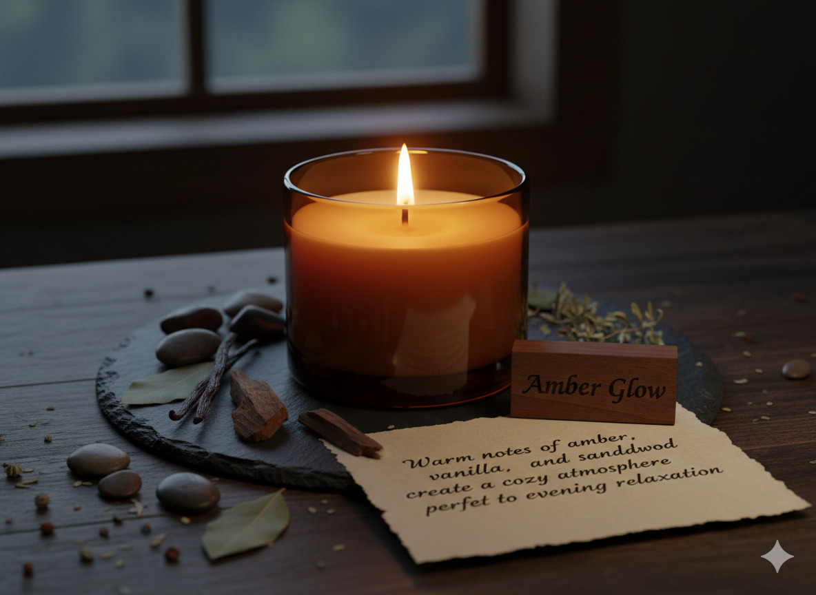 Amber Glow aromatic candle