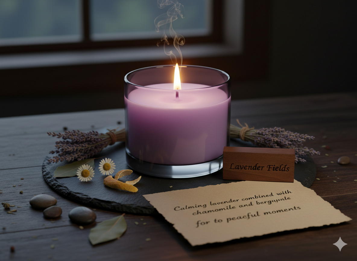 Lavender Fields aromatic candle